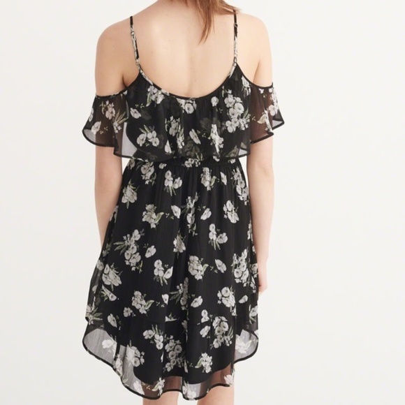 Abercrombie Cold Shoulder Floral Dress NWOT - Picture 2 of 7